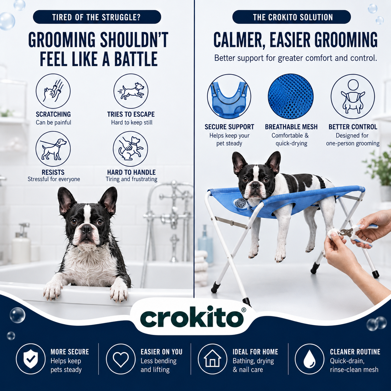 Crokito™ Pet Bath & Grooming Stand